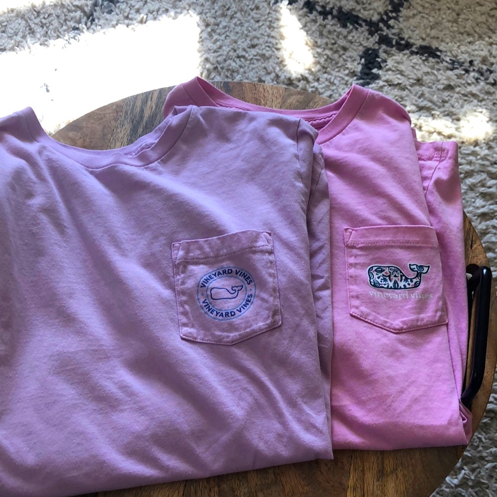 GIRLS!!!! Set of 2 Vineyard Vine Pocket Tees
